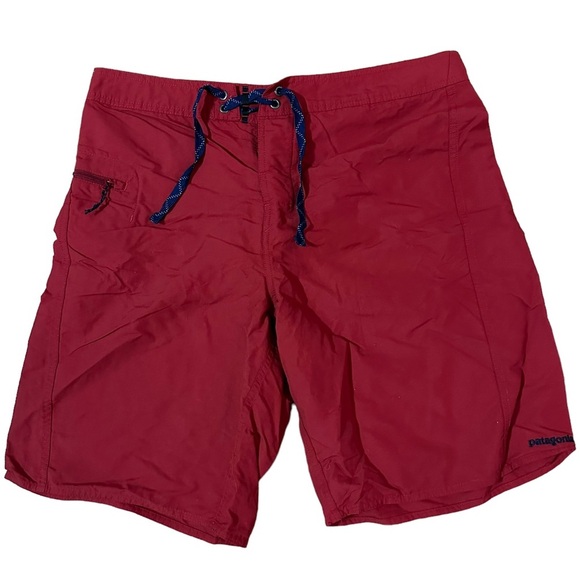 Patagonia Vintage Red Nature Board Shorts Size 34 - Picture 1 of 6